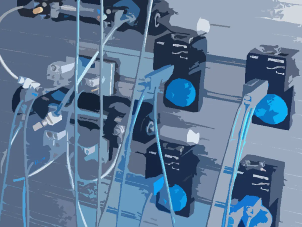 Image of pneumatic components. Concurrency allows for multiple tasks at once.